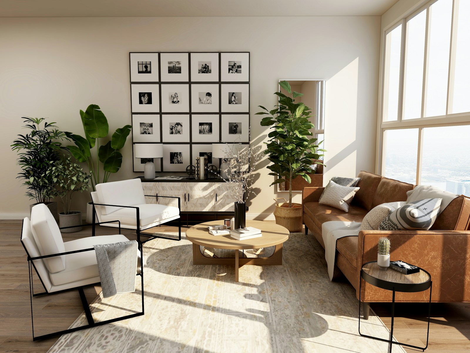 Inviting living space with furniture and wall art